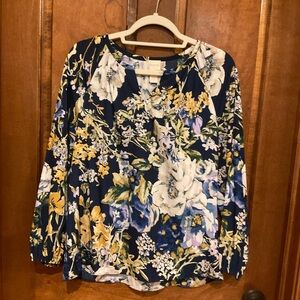 Chico’s Floral Long Sleeve Blouse